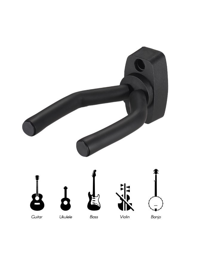 Mike Music Wall Mount Guitar Hanger Hook Holder Black Hook Sealed bag packaging - Image 2