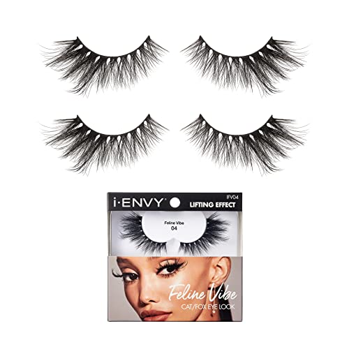 iENVY 2 Pairs False Eyelashes Feline Vibe Cat and Fox Eye Lifting Look Dramatic Lashes 04
