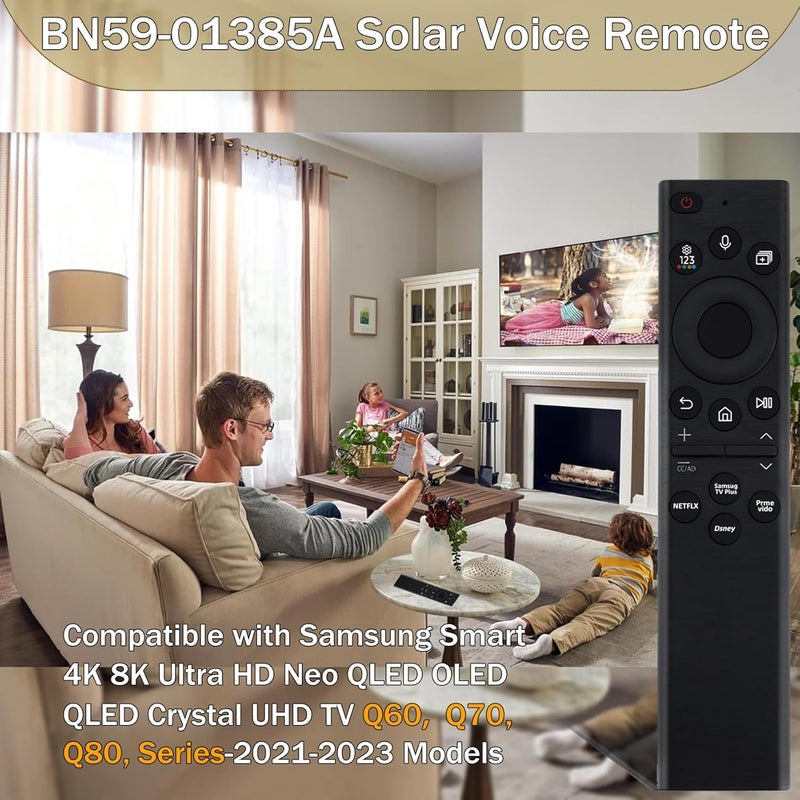 Bxmgr BN59-01385A Solar Voice Remote Control Compatible with Samsung - Image 2