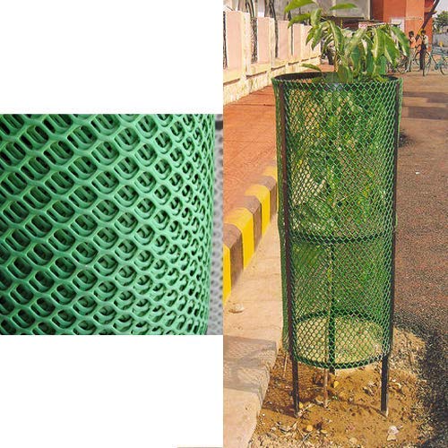 SAI PRASEEDA UV Stabilized Garden Fencing Net_Tree Guard Net_Anti Bird Net_PVC Virgin HDPE_3.3 Feet Height X 5 Feet Length_Green Color_800 GSM with 1 Cutter and 50 PVC Tags SHJAMN1 - Image 5