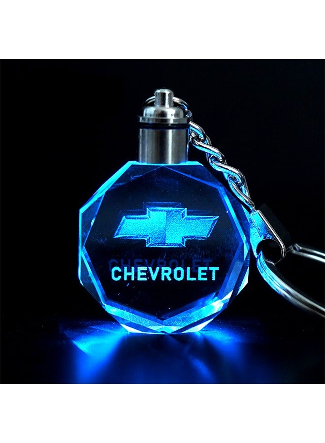 Keychain With Chevrolet Car Logo With Changing Color Light - Image 2
