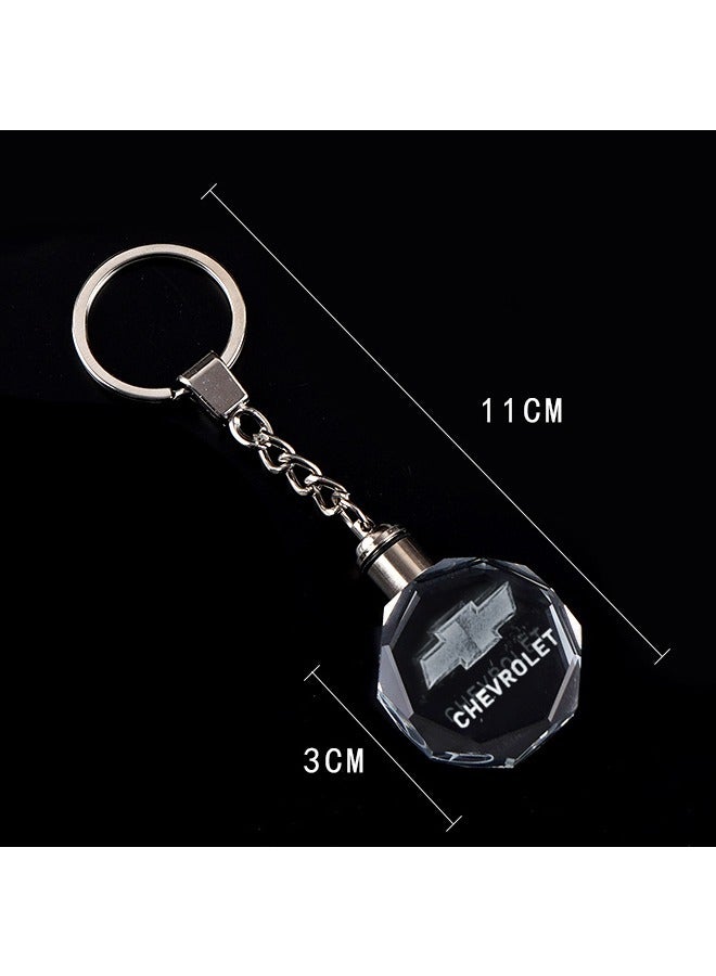 Keychain With Chevrolet Car Logo With Changing Color Light - Image 3
