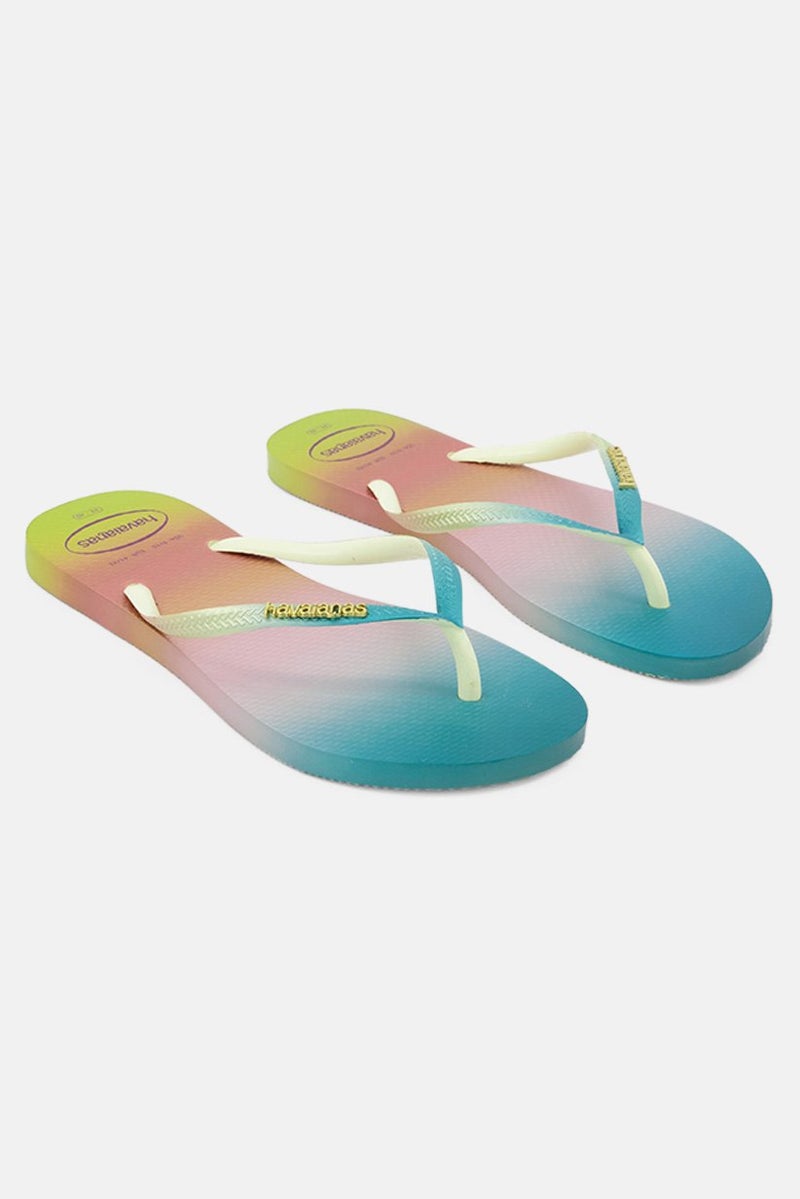 Havaianas Women Style 2 Sunset Slip On Slippers, Lime Green - Image 1