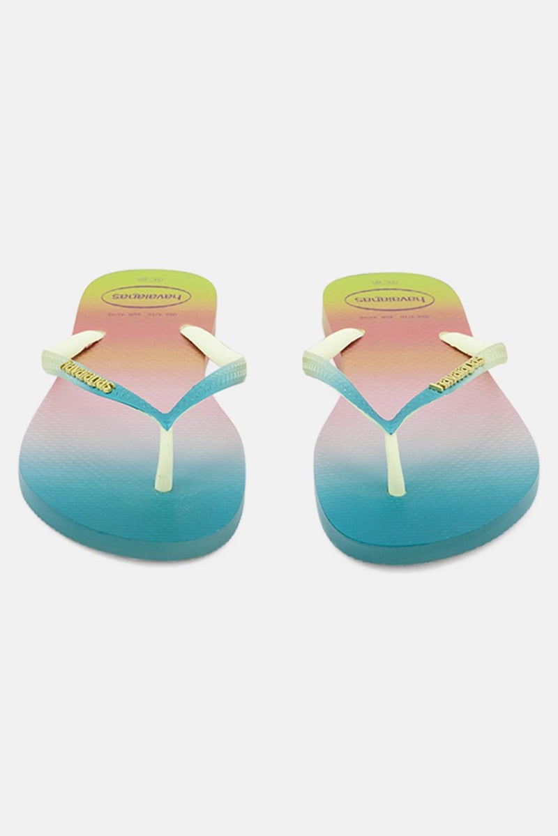 Havaianas Women Style 2 Sunset Slip On Slippers, Lime Green - Image 3