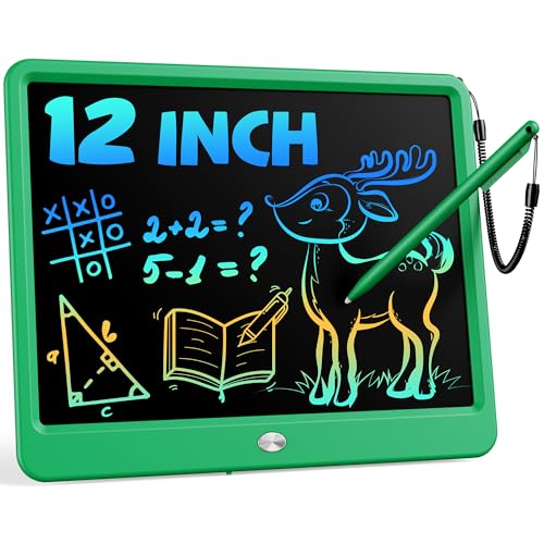 Bravokids 12 Inch LCD Writing Tablet for 3 Year Olds  Electronic Drawing Pad and Doodle Board as Educational Birthday Gifts for Girls and Boys Green - Image 1