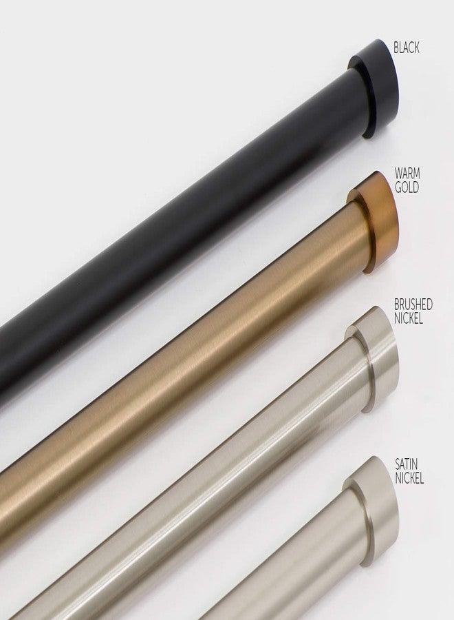 Ivilon (70cm - 120cm .) - Drapery Decorative Window Curtain Rod - End Cap Style Design, 2.5cm Diameter, 28 to 120cm Colour Satin Nickel - Image 4