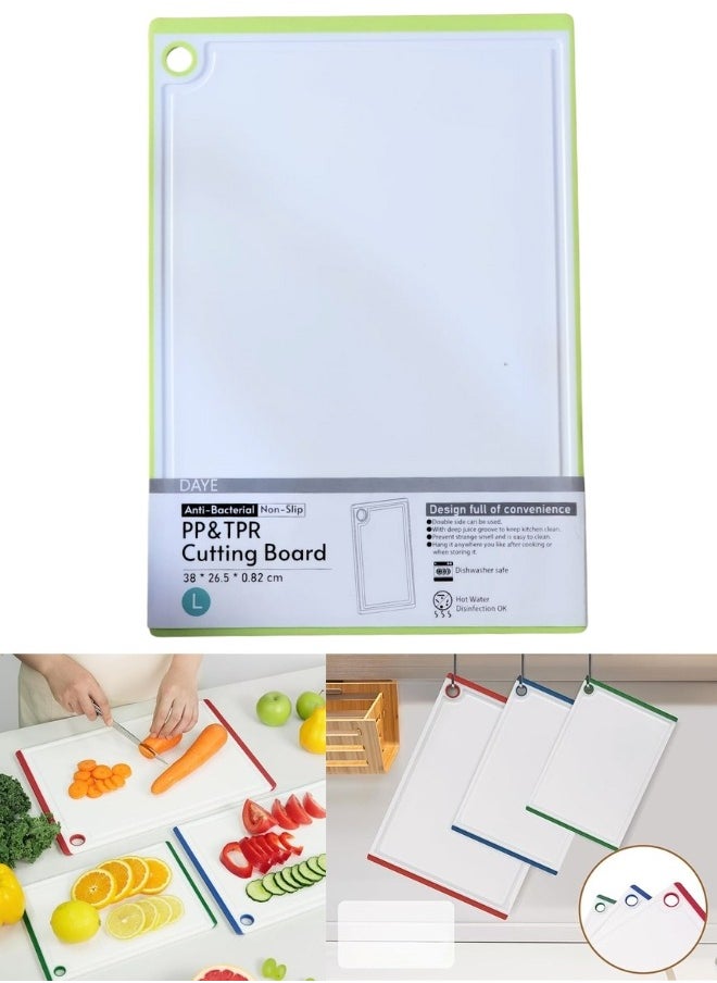 FALMER Thick plastic cutting board with silicone anti-slip rim (38 x 26 cm).  - Image 1
