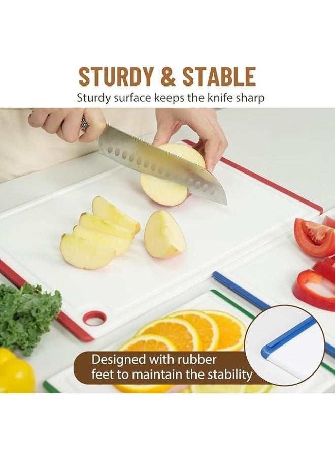 FALMER Thick plastic cutting board with silicone anti-slip rim (38 x 26 cm).  - Image 2