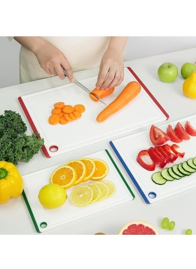 FALMER Thick plastic cutting board with silicone anti-slip rim (38 x 26 cm).  - Image 5