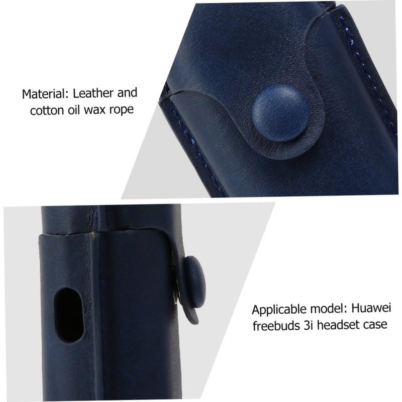 Waterproof Scratch Resistant Travel Case For Earphones 3i In Crazy Horse Navy - Image 5