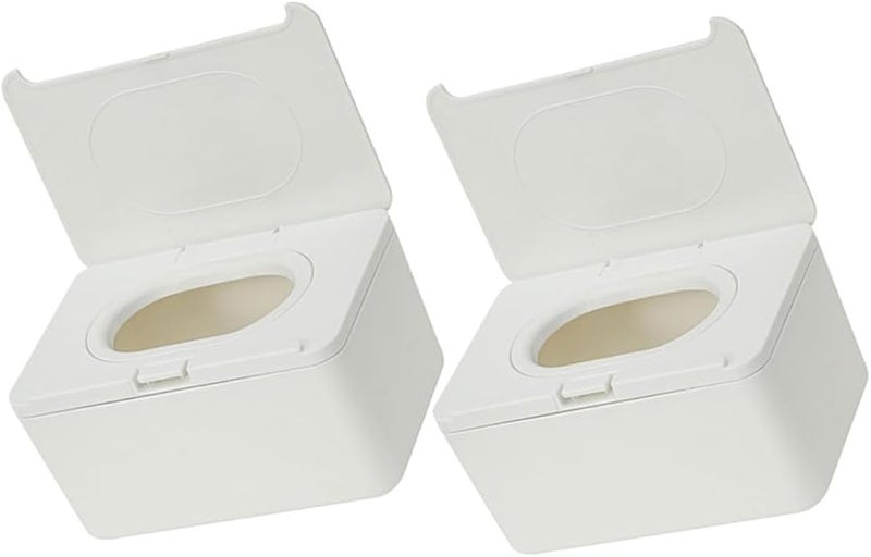 2 Pack Portable Wipe Dispenser Case With Cover Durable Travel And Home Use - Image 1