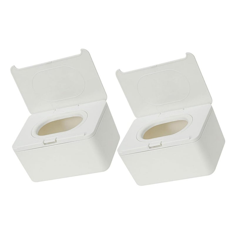 2 Pack Portable Wipe Dispenser Case With Cover Durable Travel And Home Use - Image 2