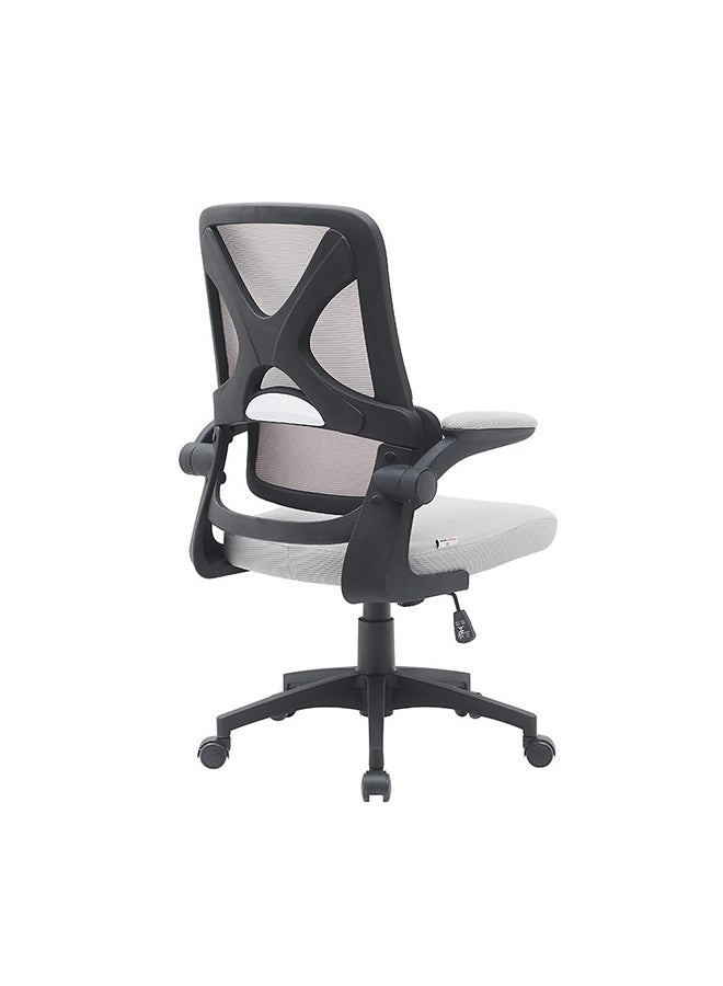 DANUBE HOME Nevel Office Chair Mid Back Ergonomic Gaming Chair Modern Home Desk Computer Chair 360Â° Swivel Office Chair Adjustable Height Chair L 61x32x58 cm  Grey/Black - Image 3