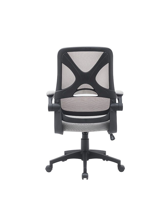 DANUBE HOME Nevel Office Chair Mid Back Ergonomic Gaming Chair Modern Home Desk Computer Chair 360Â° Swivel Office Chair Adjustable Height Chair L 61x32x58 cm  Grey/Black - Image 5