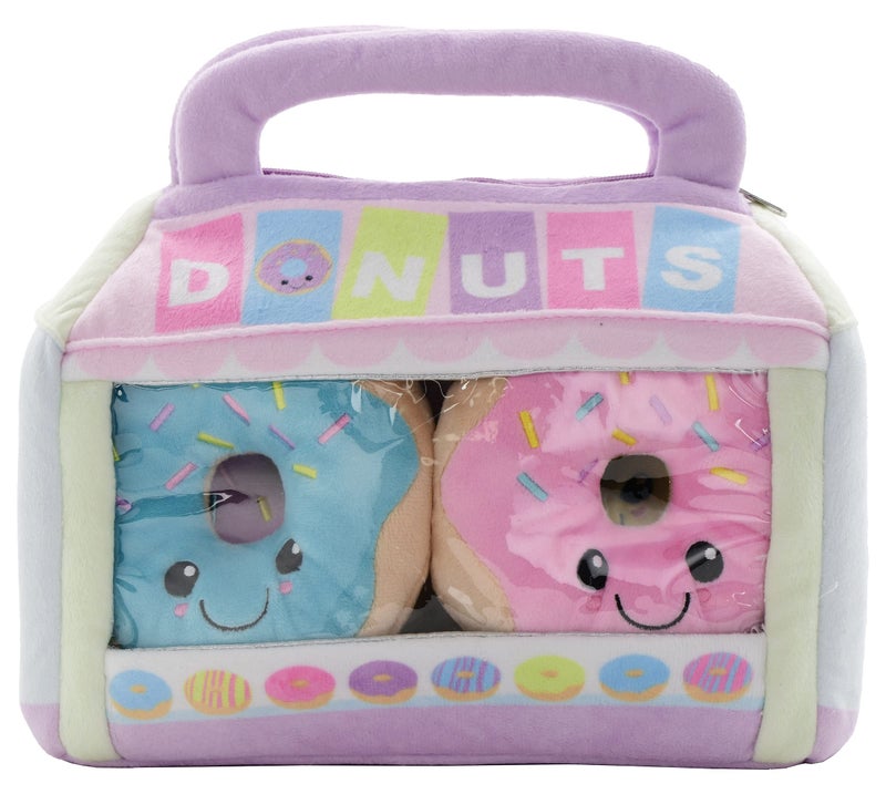 iscream Play with Your Food! Box of Donuts Fleece Play Pillow Set with Embroidered Accents - Image 1