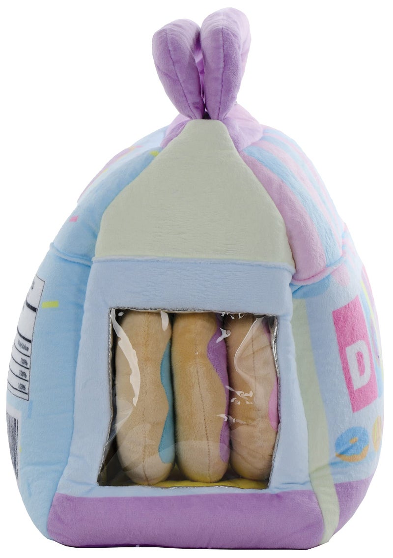 iscream Play with Your Food! Box of Donuts Fleece Play Pillow Set with Embroidered Accents - Image 2