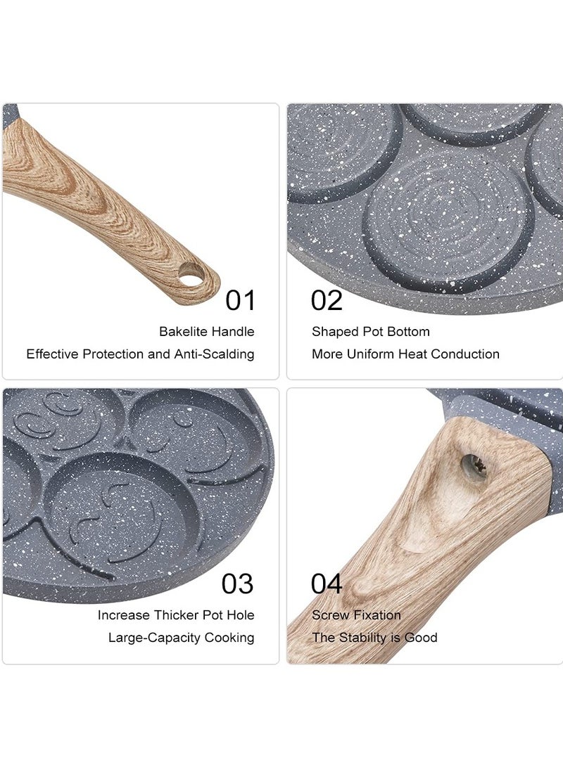 شو وو مقلاة فطيرة غير لاصقة مقاس 10 بوصات صانعة الفطائر مع 7 أكواب قالب الوافل مقلاة بليني مقلاة فطيرة بالدولار الفضي صينية الإفطار طلاء غير لاصق - Image 3