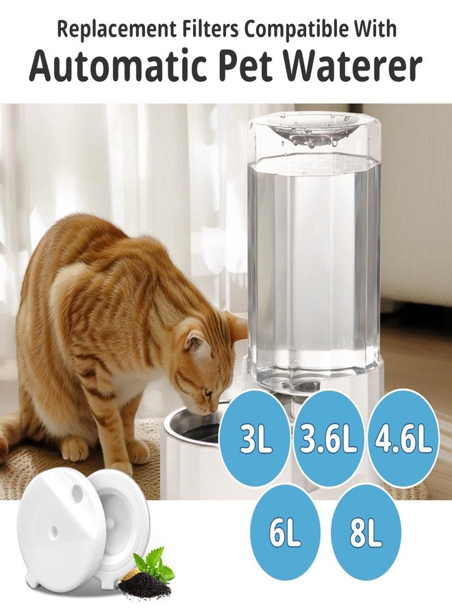 Baofum 8Pcs Gravity Pet Water Fountain Filters, Automatic Pet Waterer Replacement Filters for 3.6L/4.6L/6L/8L Dog Water Dispenser(8 Filters with 1Brush) - Image 3