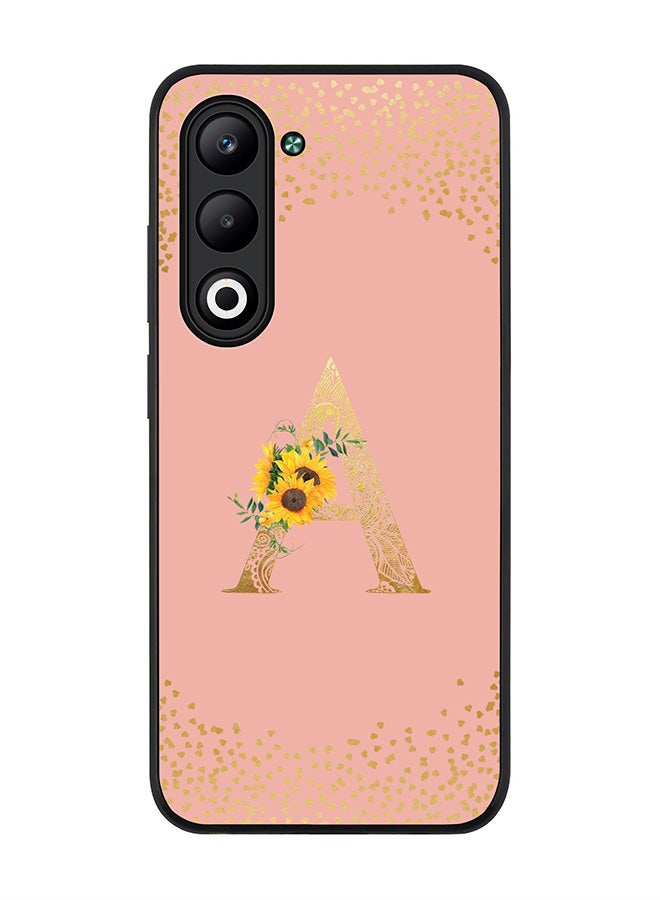 Stylizedd For Oppo A5 5G / A5 4G Case,Slim fit Camera Protection, Shockproof Thin Phone cover  - Custom Floral Monogram - A  (Rose Pink )