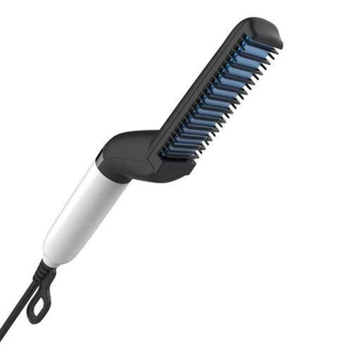 WOLTAX Electric Hair Straightener Brush Men Quick Beard Straightner Styler Massage Comb Hair Straightening Curly Hair Straightening Comb Side Hair Detangling - Image 1