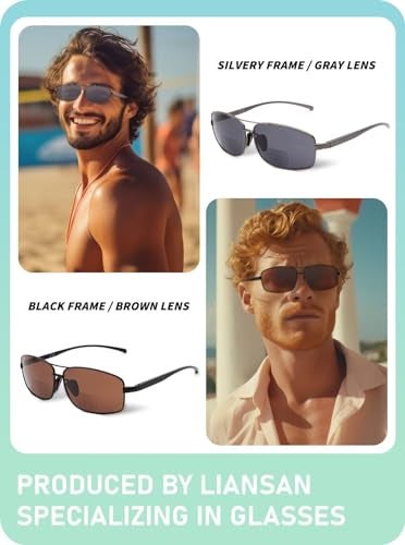 LianSan 2 Packs Premium Metal Bifocal Sunglasses for Men Women Retro Top Clear Sun Readers with UV Protection(Multicolor,2.25x) - Image 2