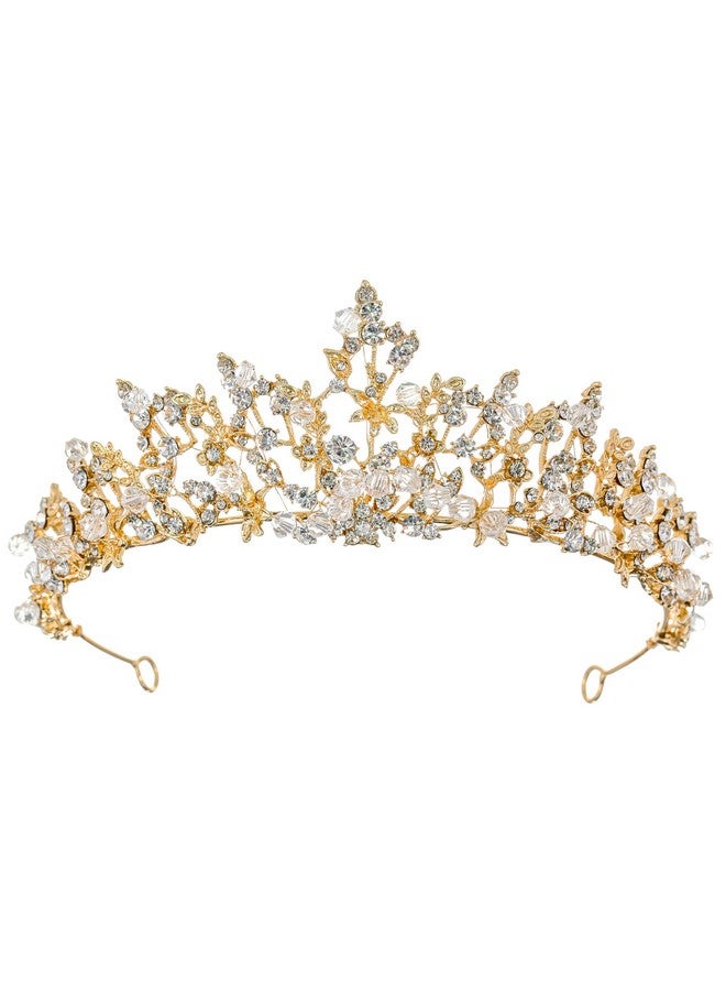 SAMKY Gold Bridal Rhinestone Tiara Crown Wedding Headpiece With Crystal Bride'S Hair Accessories - Image 1