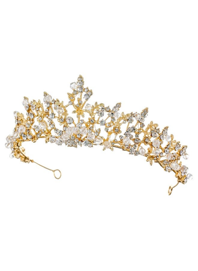 SAMKY Gold Bridal Rhinestone Tiara Crown Wedding Headpiece With Crystal Bride'S Hair Accessories - Image 2