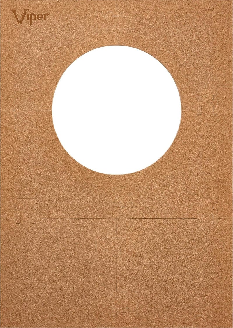 Viper Defender III Cork Dartboard Surround Reversable Wall Protector, Fits 17.75" and 18" Bristle Dartboards, Compression-Fit Tool-Free Easy Mounting, Tan, Rectanglular, 45" L x 32" W x 1" Thick - Image 1