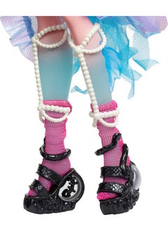MONSTER HIGH Monster Fest Doll, Lagoona Blue With Glam Outfit & Festival Themed Accessories Like Snacks, Band Poster, Statement Bag & More  - Image 3