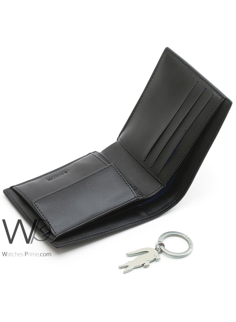 LACOSTE Black Lacoste wallet for men and crocodile-shaped key chain - Image 5