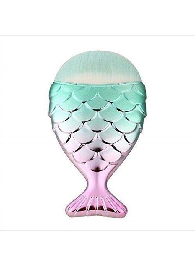 LEDeng Funfunman Makeup Brushes 11PCS Make Up Foundation Eyebrow Eyeliner Blush Cosmetic Concealer Brushes(Mermaid Colorful) - Image 1