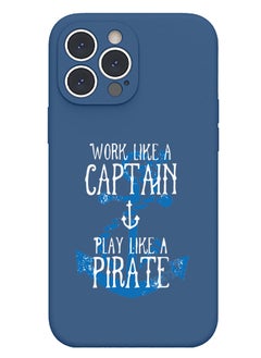 Theodor Protective Slim Fit Case Liquid Silicone Cover with Full Body Protection Anti-Scratch Shockproof Case For iPhone 12 Pro Max Blue  - Work like a Captain white copy  - Image 1