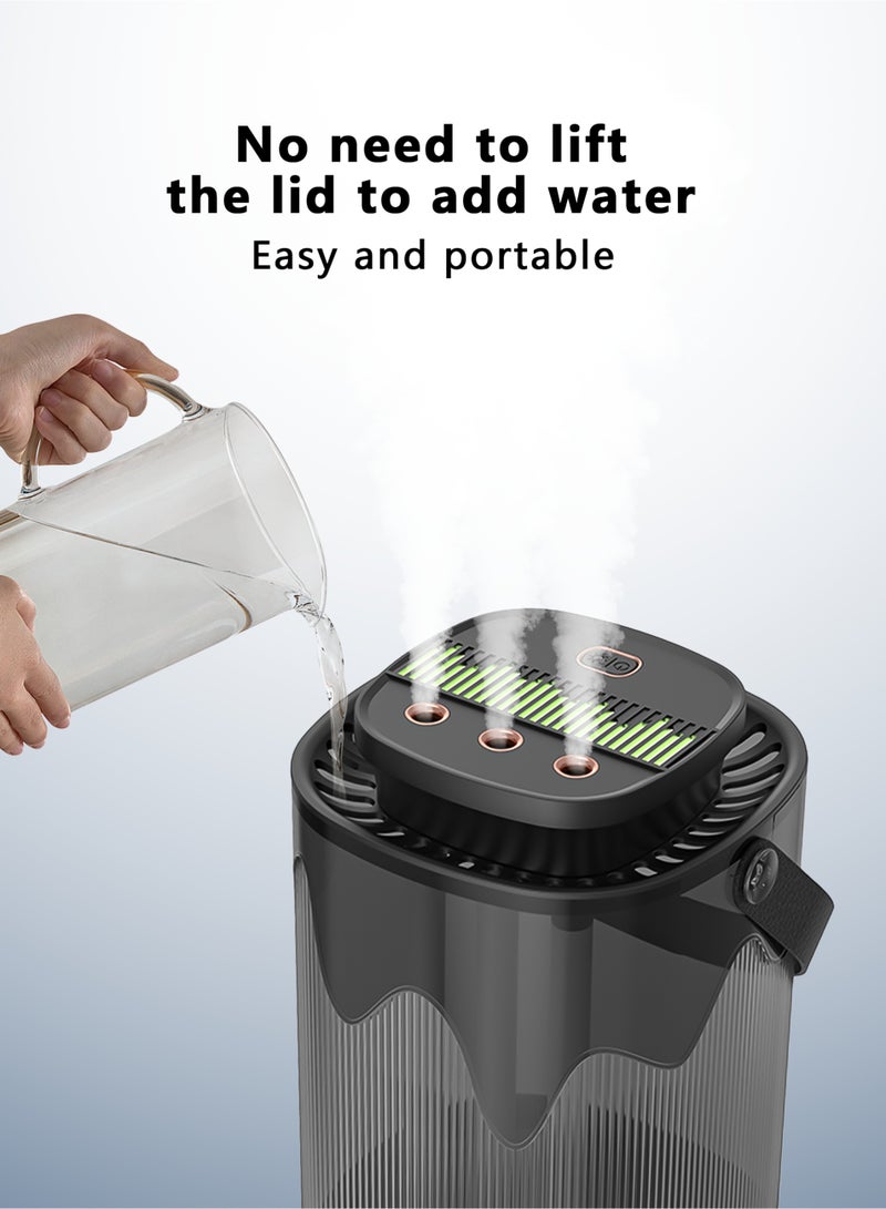 هاوهان أجهزة ترطيب للغرف، جهاز ترطيب بارد بسعة 3 لتر لغرفة الأطفال، منخفض الضوضاء، يعمل لمدة 24 ساعة، جهاز ترطيب أعلي تعبئة للغرف الكبيرة، للمنزل، للنباتات، مزود بضوء ليلي - Image 5