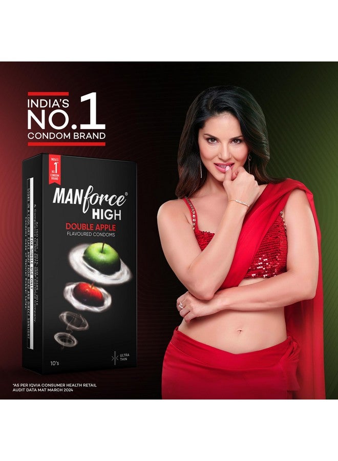 Manforce High Double Apple Flavoured Condoms for Men | 10 pcs | Ultra Thin Condom | Lubricated Latex Condoms | India’s No. 1* Condom Brand for Safe Sex - Image 2