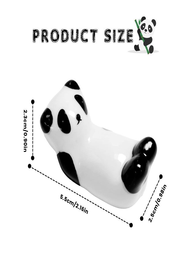 Gabrella 8 Pcs Cute Ceramic Panda Chopsticks Holder, Chopstick Rest Rack Stand Cute Chopstick Holder for Chopsticks, Forks, Spoon - Image 4