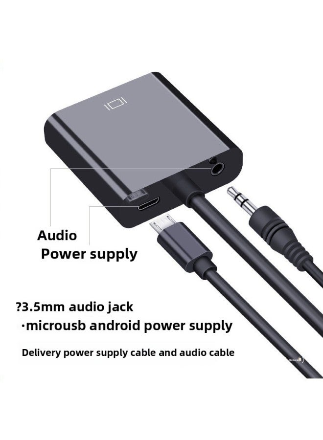 HDMI To VGA HD Conversion Cable HDTV To VGA Adapter Monitor Computer Projector HD /VGA-Colour:Hdmi/vga With Audio White - Image 3