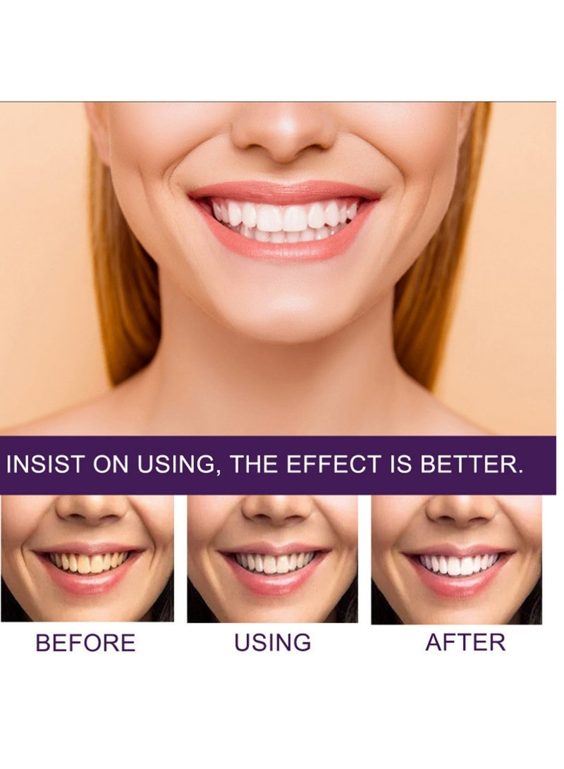 EELHOE 2PCS Purple Corrector 50ml, Teeth Whitening Toothpaste, Tooth Stains Removal, Color Corrector for Yellow Teeth Cleaning, Teeth Whitening Cream for Fresh Breath and Oral Hygiene - Image 3