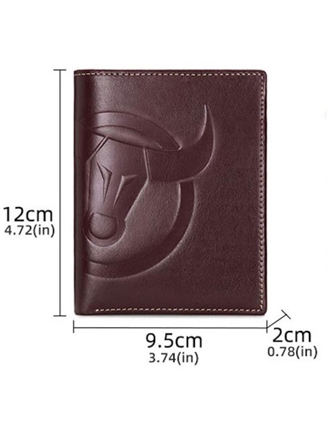 CONTACTS Contacts Slim Wallet for Men RFID Blocking Genuine Leather Minimalist Front Pocket Wallets for Men - Brown…  - Image 5