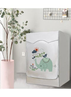 DUNISO Thick Fabric Washing Machine Cover Waterproof Dustproof Sunscreen Durable Washer Cover with Smooth Zipper and Velcro for Laundry Kitchen Home XL  - Image 2