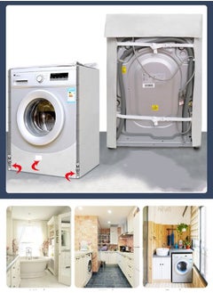 DUNISO Thick Fabric Washing Machine Cover Waterproof Dustproof Sunscreen Durable Washer Cover with Smooth Zipper and Velcro for Laundry Kitchen Home XL  - Image 3