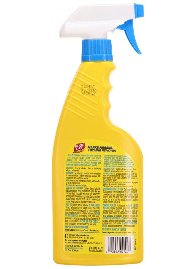Goof Off FG720 Heavy Duty Spot Remover and Degreaser, Trigger Spray 16-Ounce