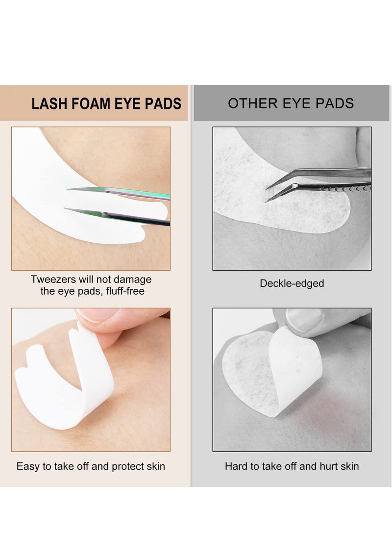 KASTWAVE 25 Pairs Eye Pads Lash Extensions, Lash Under Eye Pads For Lash Extensions Sticky Well Foam Eye Pads Lint Free Lash Pads for Eyelash Extensions Hypoallergenic Waterproof Eye Patches - Image 3