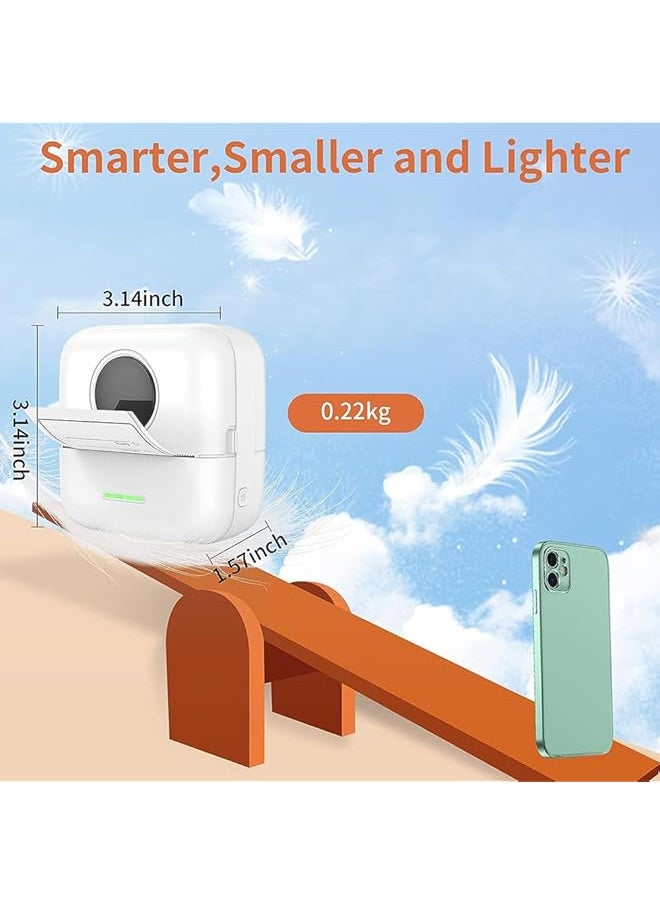 Label Maker Portable Bluetooth Thermal Printer For Ios Android Smartphone With 1 Rolls Printing Paper Suitable For Home Supermarket Store Office Use