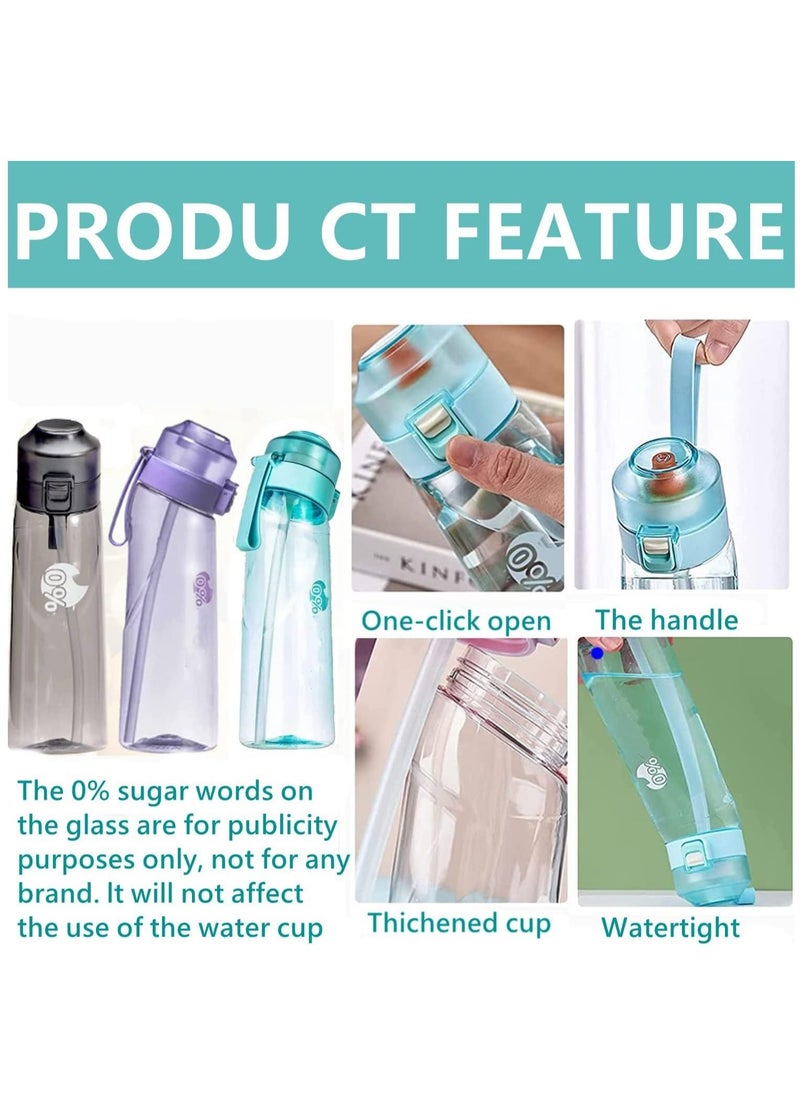 SYOSI - Sports Air Water Bottle BPA Free Starter up Set Drinking Bottles,650ML Fruit Fragrance Water Bottle, with 7 Flavour pods%0 Sugar Water Cup, for Gym and Outdoor Gift - Image 1