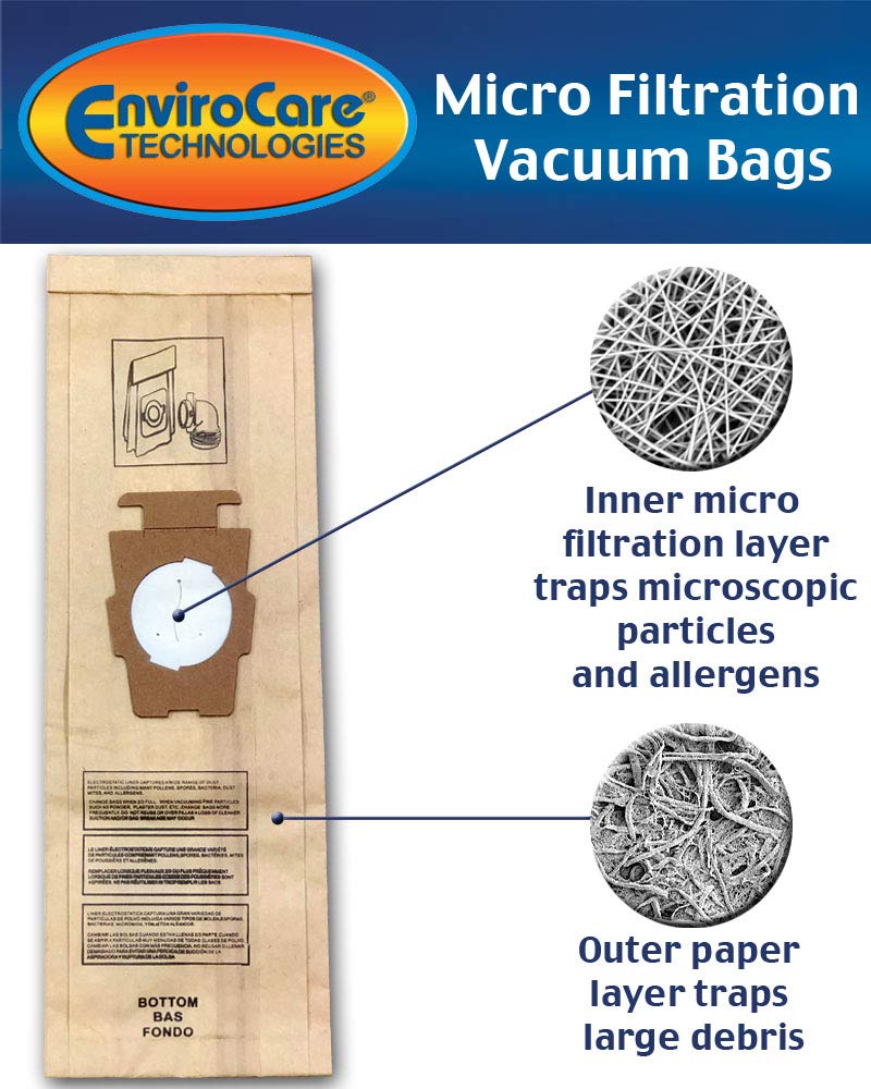 ENVIROCARE EnviroCare Replacement Micro Filtration Vacuum Cleaner Dust Kirby Generation 1,2,3,4,5,6 and Ultimate G 9 Pack, 9 Bags, Brown, 9 Count  - Image 2