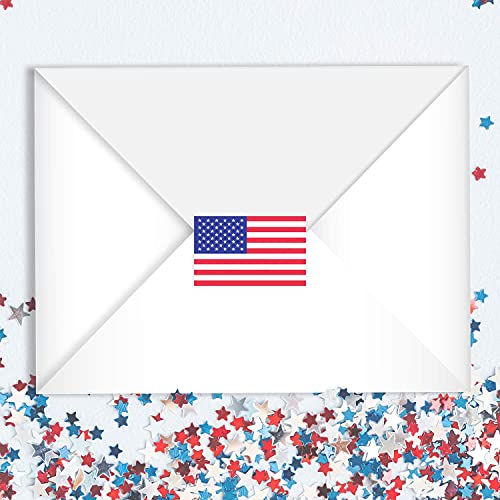 SBlabels American Flag Stickers / 500 Perforated Patriotic United States of America Flags Sticker Roll / 1.25" x 2.125" USA Patriotic Labels/Made in The USA - Image 4