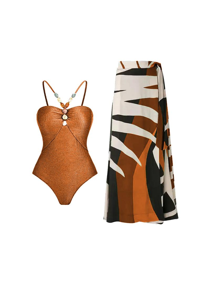 general Women's 2-Piece Swimsuit Chiffon Skirt Style Swimsuit Fashionable Swimsuit Women Swimsuit Girls Birthday Gift Swimsuit Party Best Gift - Image 1