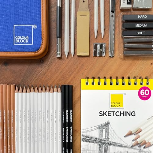 COLOUR BLOCK Drawing Pencils & Kits-Art Supplies for Kids, Teens, Adults-Colored Pencils, Charcoal, Pastels, Sketch Books for Artists, Anime Drawing, Architecture - Image 2