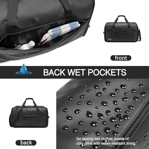 Moulyan Garment Bags for Travel,45L Carry on Convertible Garment Duffle bag for Men Women - 3 in 1 Hanging Suit Travel Bag with Shoulder Strap - Image 5