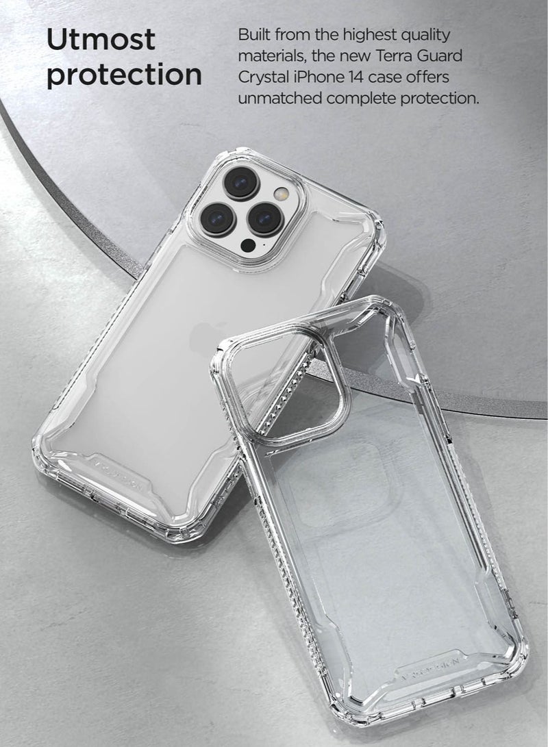 VRS Design Terra Guard Crystal iPhone 14 Pro Case Cover with Tempered Glass Screen Protector and Camera Lens Protector - Clear  - Image 2